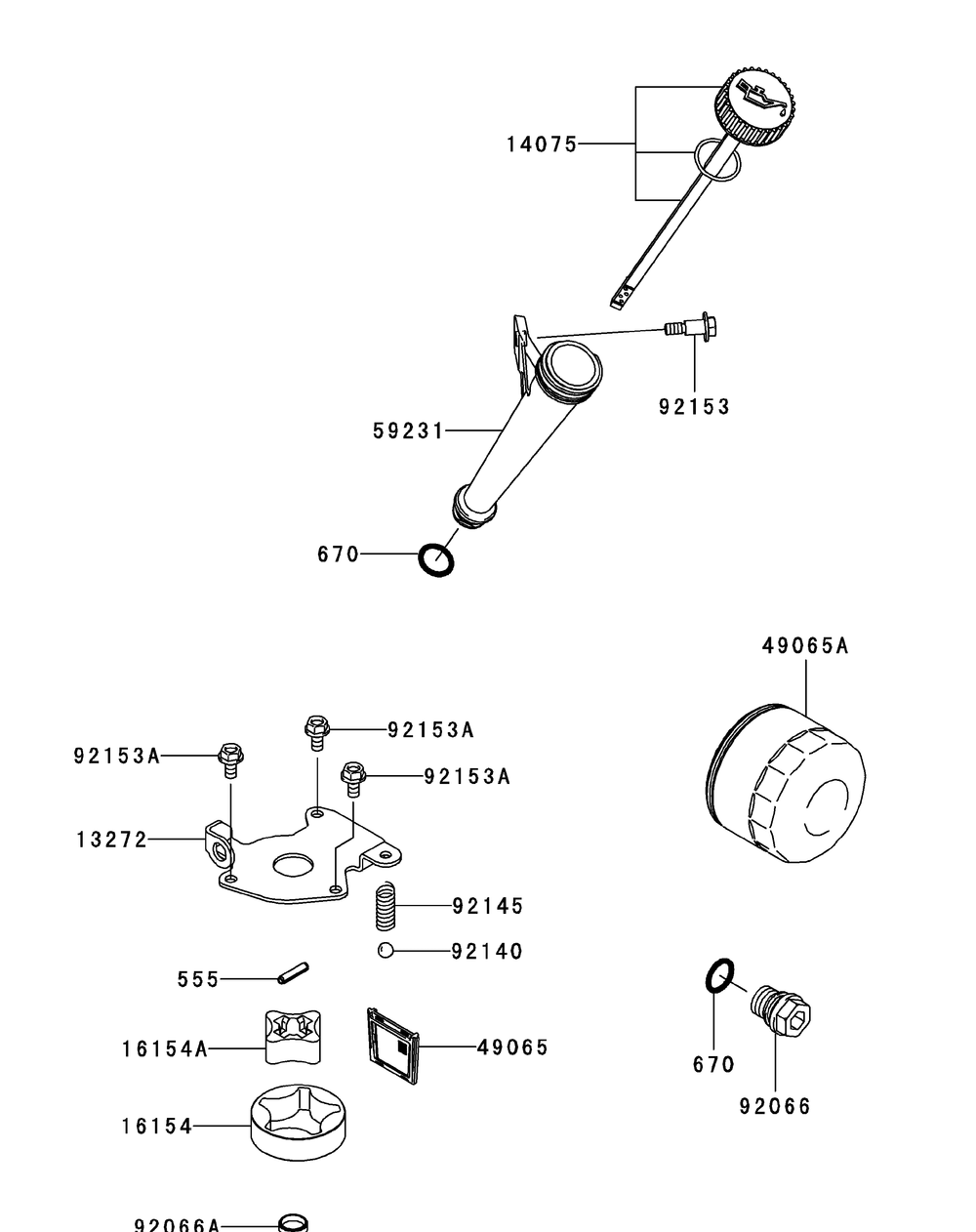 Kawasaki Fr691v-As05 Lubrication Equipment Diagram and Parts List for Z-FORCES54 (17AI5GHC-17AI5GHC010)(2012) Cub Cadet Lawn Tractor